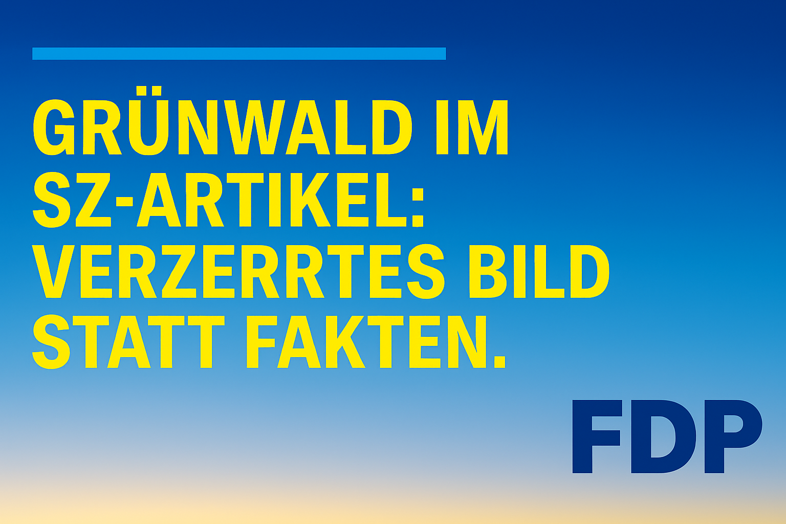 Grünwald im SZ-Artikel: Verzerrtes Bild statt Fakten