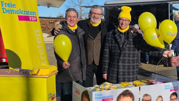 Wahlkampfstand der FDP Grünwald