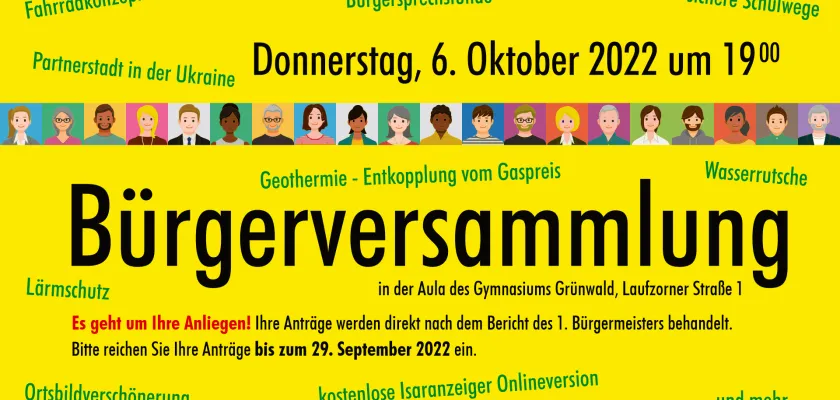 Bürgerversammlung am 6. Oktober 2022