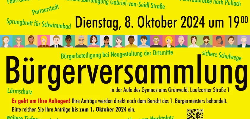 Bürgerversammlung 2024 am 8. Oktober